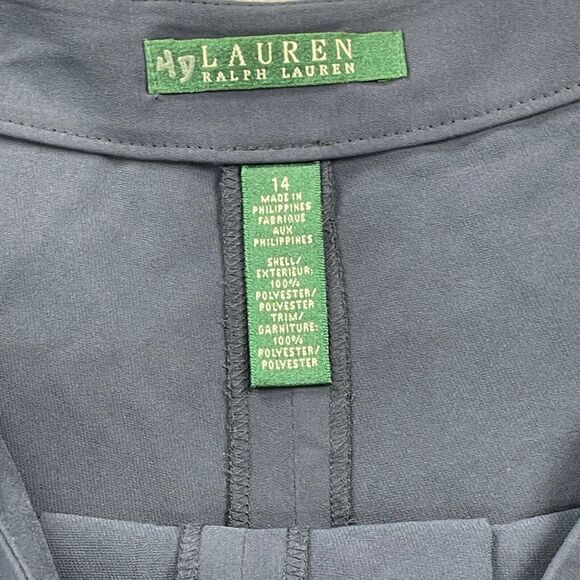 Ralph Lauren Culottes 14 Navy Inverted Pleat Shorts Knee Length - Picture 4 of 6